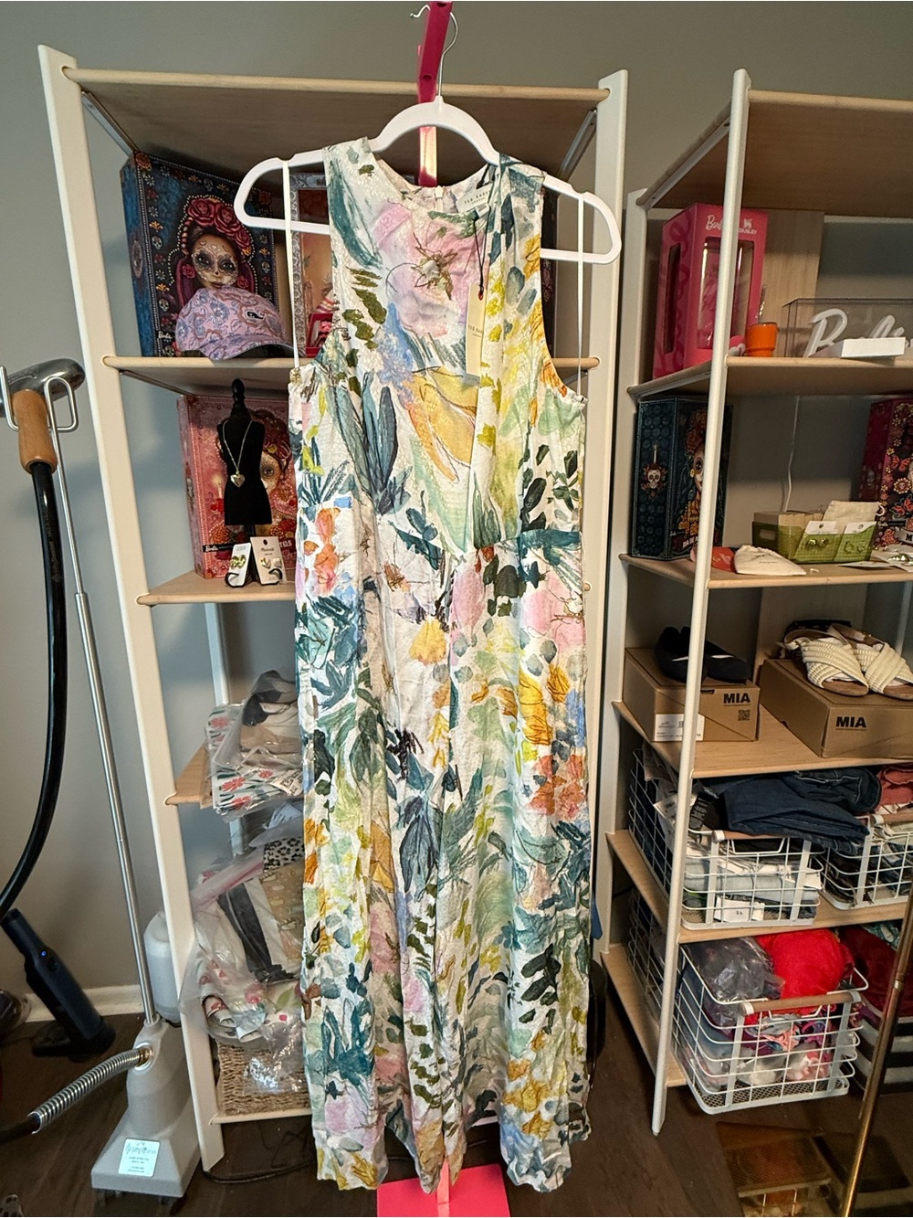Ted Baker Floral Wide Leg Jumpsuit 🌸 | Size 3 (US M/L) | NWT | $400 Retail - Picture 4 of 9